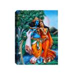 SHASWAT ART Wall Art of Hindu god Krishna and Goddess Radha Canvas Painting for Living Room