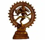 Idol Collections Antique Brass Collections Natraj Shiva Dancing Natraja, 12 X 10 Inch