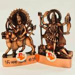 DARIDRA BHANJAN -Metal Brown Goddess Kali Mata Statue, Brown Durga and Kali , Set of 2 ma kali and Durga Statue, Durga Devi Statue, God Kali, MATA Rani Maa Kali ji Durga maa murti , kali ma murti.