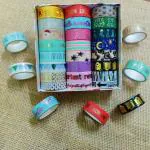 AizelX 24 Rolls Washi Tape Set, Designer Decorative Masking Tapes for DIY Crafts Arts Scrapbooking Bullet Journal Planners -Multicolor Birthday Gift Set Art Craft kit Art Craft Supplies