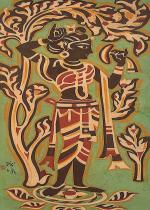 DECOR ADVENTURES Shakuntala by Nandlal Bose Wall Painting 14 x 18 Inch