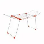 Bathla Mobidry Axis Large Orange Foldable Cloth Drying Stand with Hanger Hooks & Clip Bag