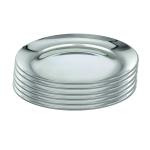 Mosaic Stainless Steel Raj Bhog Plate 12 (Set of 6)