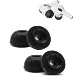 Crysendo Black Eartips Airbuds Cover Foam Cushion For Airpods Pro Headphones (Pack of 4)