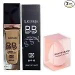 CLASSYHUDA PROFESSIONAL SPF 45 HD BB FOUNDATION & MAKEUP BLENDER. COMBO [PACK OF 2] FACE MINI MAKEUP KIT