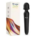 Brago New Dual Head Massager, Powerful Vibrations, Handheld Personal Body Massager for Deep Muscles Pain Relief Relaxation, Rechargeable (Black)