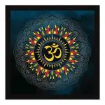 ArtX Multicolor Religious Om Mandala Traditional Wall Art Painting 13 X 13 Inch