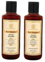 KHADI NATURAL Liquid Shampoos for Softening, Moisturizing with Satritha All Hair Types Unisex (pack of 2 x 210 ml)