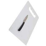 Shopfleet Cutting Board Reversible, Juice Groove, Large Handle, Non-Slip With Knife(White)