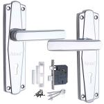 Atom Heavy Duty Mortise Door Lock Chrome Plated Finish with 3 Keys (609KY)
