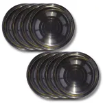 SHINI LIFESTYLE Heavy Gauge Steel Laser Halva Plates / Breakfast Plates / Serving Plates, 17 cm Quarter Plate (Pack of 8)