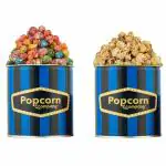 Popcorn & Company Festive Gift Combo Pack of 2 Tins (Caramel Krisp -130 Gm & Confetti Popcorn -130 Gm) - 260 GM