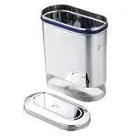 JVL Stainless Steel Capsule Shape Galaxy Clear Canister With Unbreakable Steel Lid For Dry Items 2.5Litres