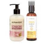 Alphavedic Combo - Onion Hair Oil 100Ml And Shampoo With Natural Conditioner 300 Ml Pack Of 2