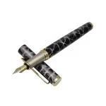 Auteur 887B Gold Metal Gold Ink Fountain Pen