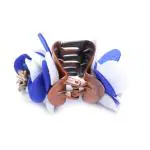 Shivarth Fashion Fabric Rose Flower Hair Clamp Claw Clip Accessories Blue White For Girls