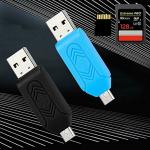 Classico Smart Memory Card OTG Adapter for Android Smartphone (V8 Pin) Cum Card Reader for Laptop and PC (Colors May Vary) Use Other Memory Cards in Phone Without Removing Inserted Card