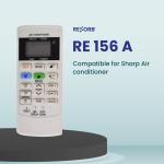 RESORB RE 156A Air Conditioner Remote Compatible For Sharp Split/Window Ac Remote Control (Match functions with your existing remote before placing order)