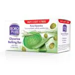 BoroPlus Glycerine Bathing Bar With Olive & Aloe Vera (125g, Buy 4 Get 1 free)