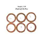 OM Phool Batti Ready to Use Terracotta Wax Free Clay White Cow Ghee Diya Filled with Cow Ghee and Hand Made Cotton Wick for Puja - Pack of 36 Pcs. (Height: 2 CM)