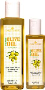 Park Daniel Pure Olive Oil For Daily Skin Care Routine to get Moisturized Skin, 200 Ml, 100 Ml (Pack Of 2)