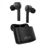 pTron Bassbuds Lite V2 Bluetooth 5.1 Wireless Headphone, 20Hrs Total Playtime with Case, Punchy Bass, Touch Control, HD Mic, IPX4 Water Resistant, Passive Noise Cancellation & Voice Assistant (Black)