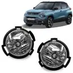 Kingsway Car Fog Lights/Lamps with Bezel and Wiring for Tata Punch, Model Year : 2021 Onwards, Material: ABS / PVC, 12V DC, Color : Yellow, Set of 2 Piece (Left / Right)