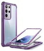 i-Blason For Galaxy S21 Ultra - 6.8 Inch Purple Shock absorbent Front And Back Cover