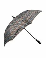 The Clownfish Solid Crescenta Dark Brown Polyester Single Fold J-Umbrella For Unisex