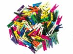 KUNYA 1 Inch Multicolored Wooden Photo Paper Clips for Crafts Pack of 100 Pcs