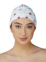 Rangoli 100% Cotton Leopard Hair Towel Wrap for Women - 500 GSM | Ultra-Soft, Super Absorbent Hair Dryer Towel - Perfect for Salon, Travel, and Everyday Pampering l Peach