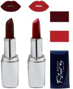 OUR BEAUTY Multicolor Creamy Matte Moisturising Lipstick Ks118 (Set Of 2)