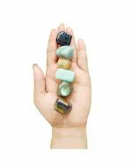 Shubhanjali store Natural Crystal Healing Tumble Stone Set (2 x 2 x 2 cm) (Pack of 6)