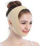 Chekido Facial Slimming Mask for Double Chin Breathable Face Lifting Belt v shape Face Slimming Belt for Women Anti Double Chin Belts Ultra-thin Strap Band Anti Wrinkle Mask for Women(Beige -MEDIUM)