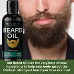 KURAIY Natural Growth Beard Oil Grow Beard Thicker & More Full Thicken Hair Beard Oil For Men Beard Grooming Treatment Beard Care