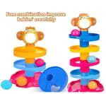 Kidsaholic Monkey Roll Ball Drop Toy Toddlers l 5 Layer Tower Run with Swirling Ramps