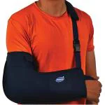 Monarch Pouch Arm Sling | Adjustable Shoulder | Sprain, Dislocation Immobilizer Wrist Elbow Support Brace for Broken and Fractured Hand For Men and Women Blue (Large)