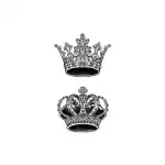 SIMPLY INKED King and Queen Crown Temporary Tattoo, Designer Tattoo for all (King & Queen Crown Tattoo)