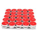 MAHASU Red Tealight Candles, Plain Tea Lights Candles Set of 50 for Diwali Decorations Fancy Unscented Tealight Candles Pack of 50pcs