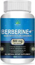 Healthy Nutrition -Just for the Health of it Berberine HCL Capsule Gluten Free Highly Purified and Bioavailable-60 Capsule