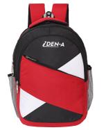 IDEN-A Medium 35L Laptop Backpack for Men & Women | Waterproof School/College/Travel Bag (Red & White)