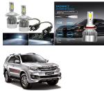 Feelitson White Car C6 H4 Compact Design 36W/3800Lm Led Headlight For Toyota Fortuner New (Pack Of 2)