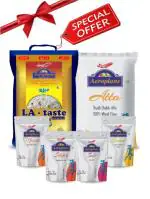 Aeroplane Premium Kitchen Basket (Basmati Rice, Atta, Sugar, Maida, Salt, Besan)