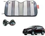 WolkomHome Silver foil Shade UV Protection Curtain Car Sunshade Film Windshield Visor Front Windshield Sunshade Cover for Maruti Suzuki S Cross