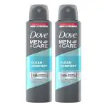 Dove Men+Care Clean Comfort Dry Spray Antiperspirant Deodorant, 150 ml (Pack of 2)