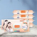 TULIPS Sensitive Baby Wet Wipes Peach Fruit Extracts+ Vitamin-E extracts with LID Pack - 72 count (Pack of 6)