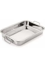 Luxuria Silver Stainless Steel Lasagna Tray with Handle 31 x 25.5