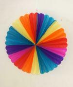 My Party Suppliers Multicolor Tissue Paper Feasta Fan Decoration (pack of 2)