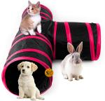 Sage Square Big Size Portable Sleeping Bag Exercise 3 Way Tunnel With Hanging Ball For Cat Kitten Rabbit Guinea Pig Puppy