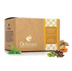 Octavius Turmeric Spiced Caffeine Free Immunity Tea - 20 Enveloped Pyramid Tea Bags | Digestive Immunity Boosting Turmeric Tea in Easy to Use Pyramid Teabags